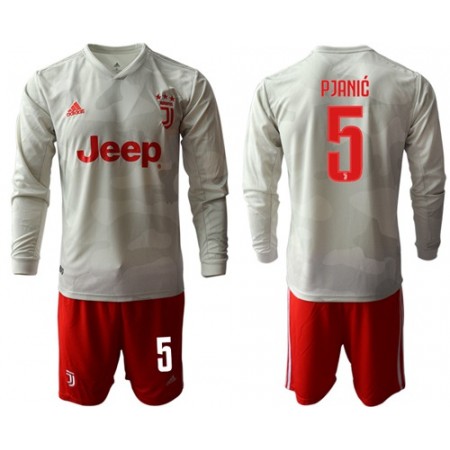 Koszulka Juventus PJANIC 5 Dziecięcy Wyjazdowe Koszulki Piłkarskie 2019-2020 Długi Rękaw